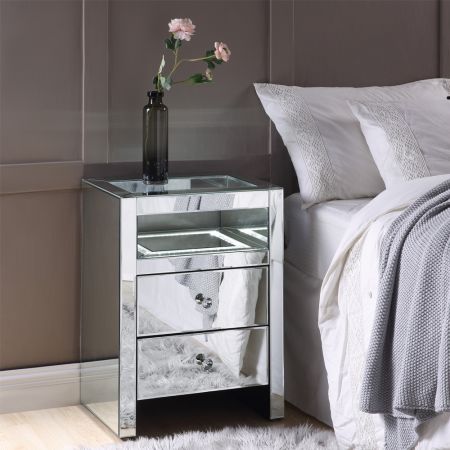 ACME Dominic Accent Table W/Led Mirrored