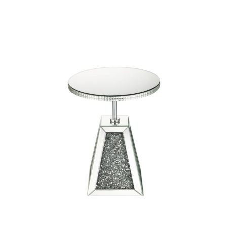 ACME Noralie Accent Table Mirrored & Faux Diamonds