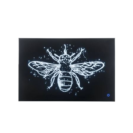 ACME Talisha Wall Art W/LED Smoky Glass & Faux Crystal