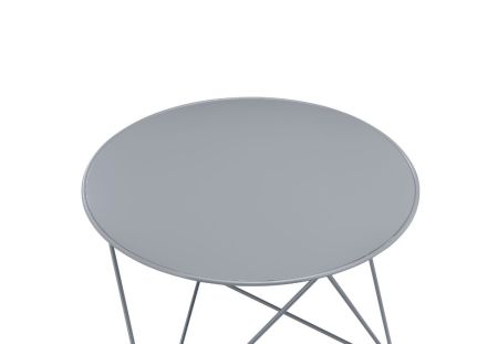 ACME Epidia Accent Table Gray Finish