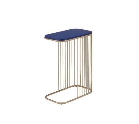 ACME Aviena Accent Table Blue & Gold Finish