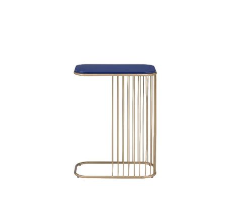 ACME Aviena Accent Table Blue & Gold Finish