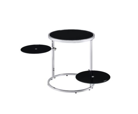 ACME Lynch Accent Table Black & Chrome Finish