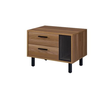 ACME Trolgar Accent Table Brown Oak & Black Finish