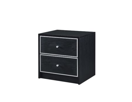 ACME Jabir Accent Table Black & Silver Finish