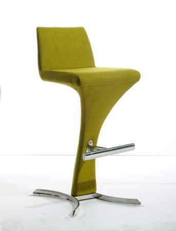 Modrest Ascella Modern Green Fabric Bar Stool