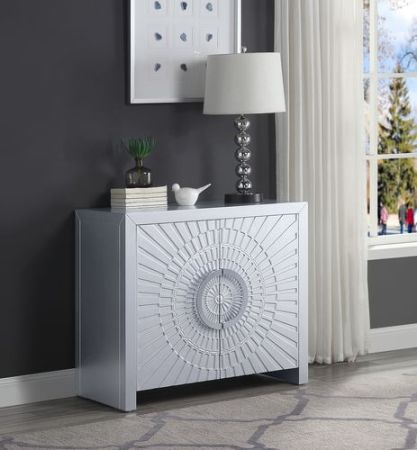 Cicero Console Cabinet AC00282 Platinum By Acme Furniture