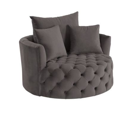 ACME Zunyas Accent Chair W/Swivel Gray Velvet