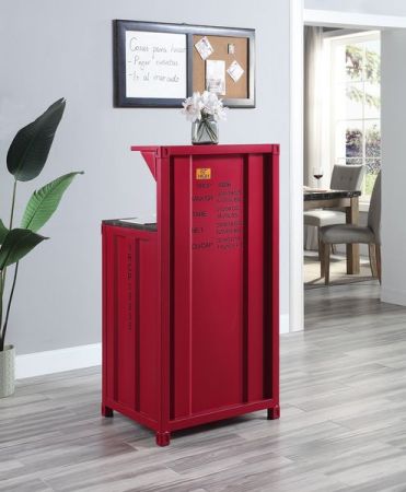 ACME Cargo Reception Desk Red Finish