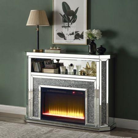 Noralie Fireplace AC00508 Mirrored By Acme Furniture