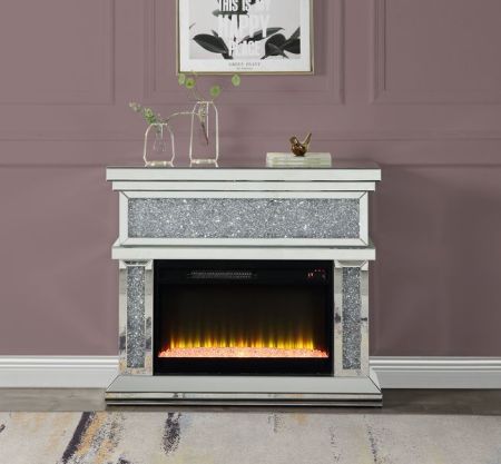 Noralie Fireplace AC00511 Mirrored By Acme Furniture