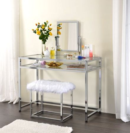 ACME Coleen Vanity Set Chrome Finish