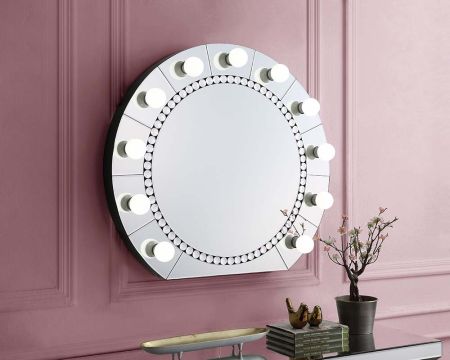 ACME Farai Accent Mirror Mirrored & Faux Crystal Diamonds