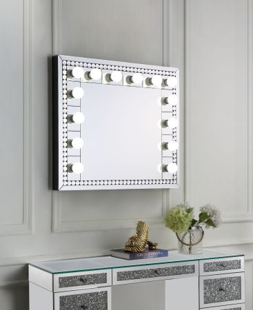 ACME Farai Accent Mirror Mirrored & Faux Crystal Diamonds