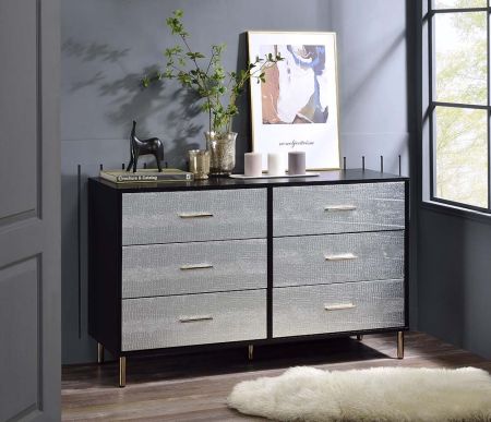 ACME Myles Dresser Black Silver & Gold Finish