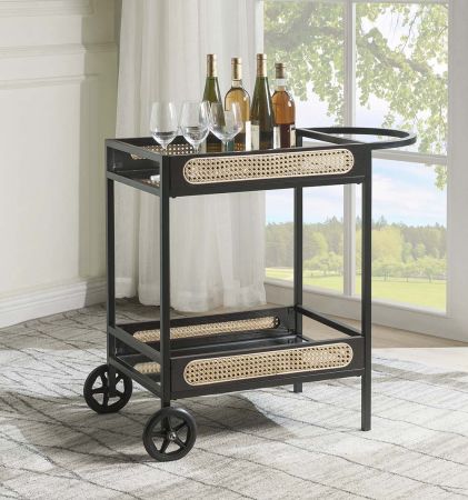 ACME Colson Serving Cart Black Finish