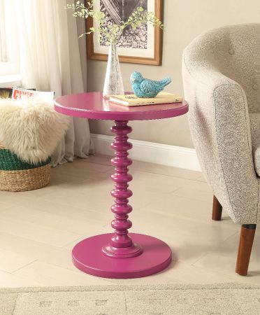 ACME Acton Accent Table Purple Finish