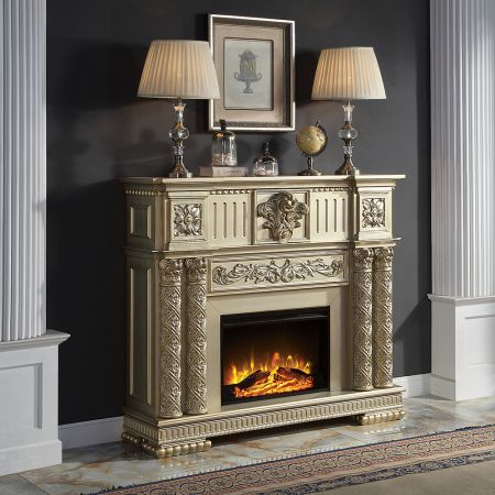 ACME Vendome Fireplace Gold Patina Finish