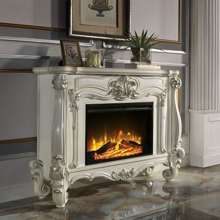 ACME Versailles Fireplace Bone White Finish