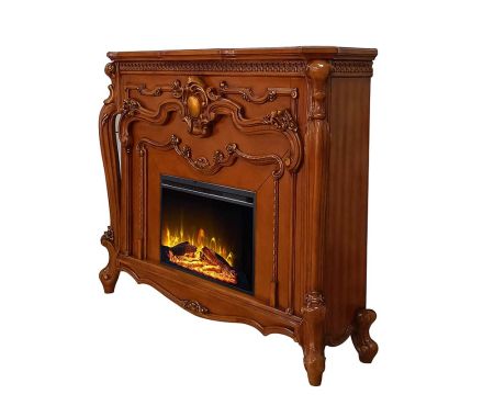 ACME Picardy Fireplace Honey Oak Finish