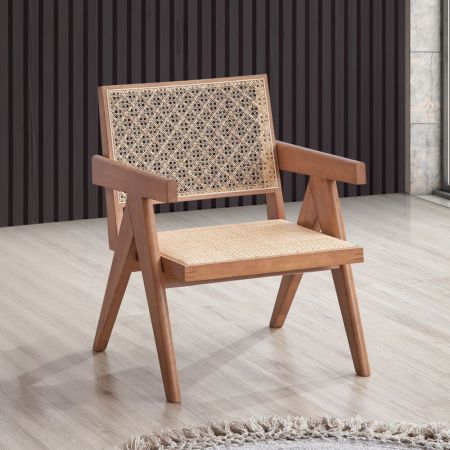 ACME Velentina Accent Chair Rattan & Natural Finish