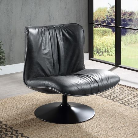 ACME Piotr Accent Chair W/Swivel Morocco Top Grain Leather