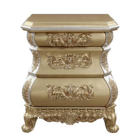 ACME Seville Nightstand Gold Finish