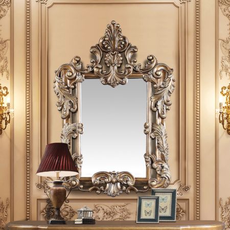 ACME Constantine Mirror Brown & Gold Finish