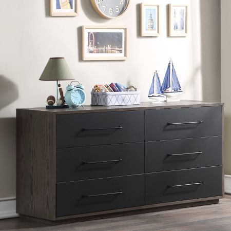 ACME Estevon Dresser Gray Oak Finish