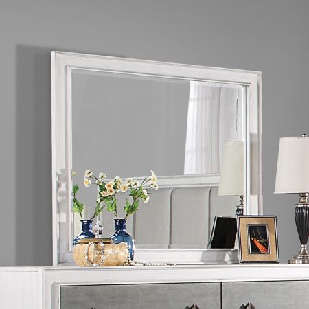 ACME Katia Mirror Rustic Gray & Weathered White Finish