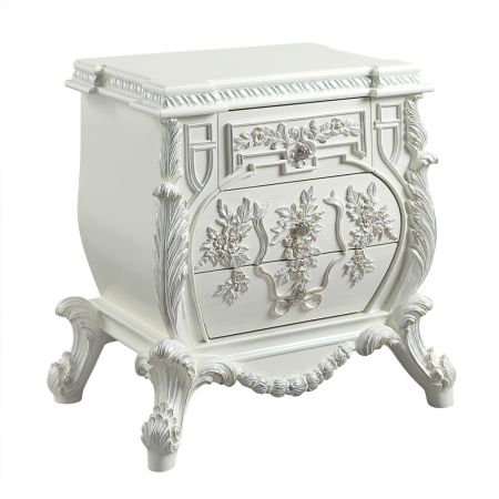 ACME Vanaheim Nightstand Antique White Finish