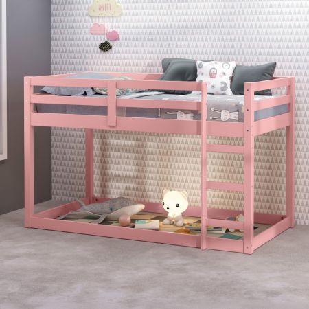 ACME Gaston II Twin Loft Bed Pink Finish