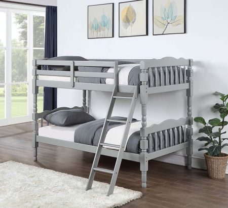 ACME Homestead Twin/Twin Bunk Bed Gray Finish