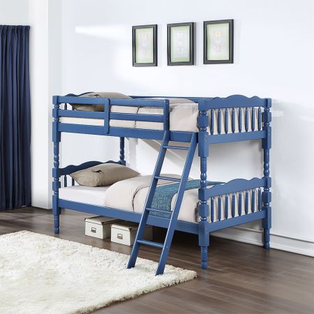 ACME Homestead Twin/Twin Bunk Bed Dark Blue Finish