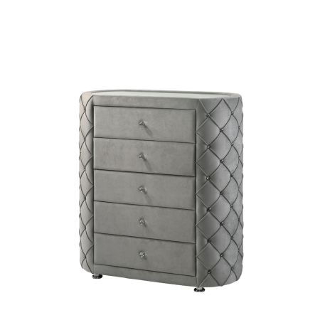 ACME Perine Chest Gray Velvet