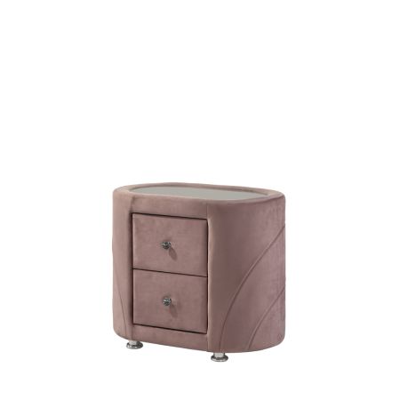 ACME Salonia Nightstand Pink Velvet