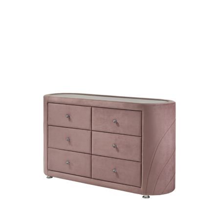 ACME Salonia Dresser Pink Velvet