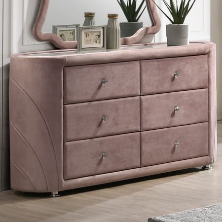 ACME Salonia Dresser Pink Velvet