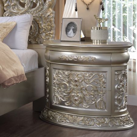 ACME Sorina Nightstand Antique Gold Finish