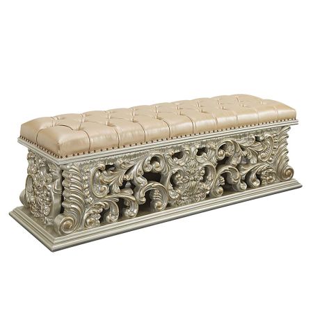 ACME Sorina Bench Antique Gold Finish