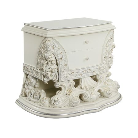 ACME Adara Nightstand Antique White Finish