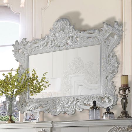 ACME Adara Mirror Antique White Finish