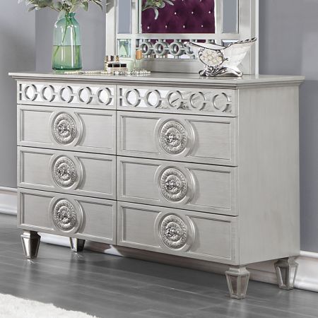 ACME Varian Dresser Silver & Mirrored Finish