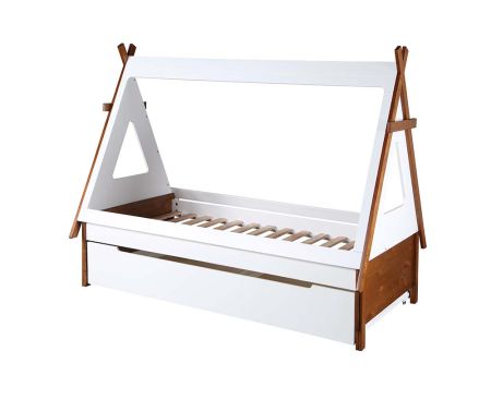 ACME Loreen Twin Bed Oak & White Finish