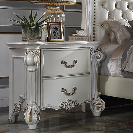 ACME Vendome Nightstand Antique Pearl Finish