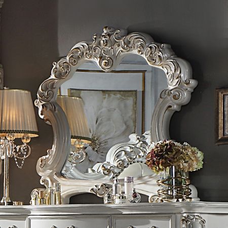 ACME Vendome Mirror Antique Pearl Finish