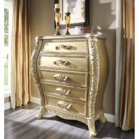 ACME Cabriole Chest Gold Finish