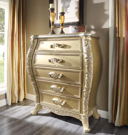 ACME Cabriole Chest Gold Finish