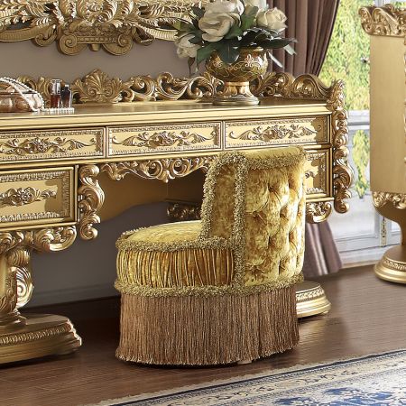 ACME Bernadette Vanity Stool Gold Finish