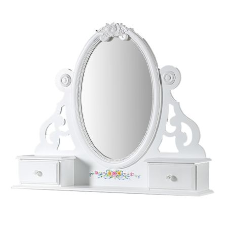 ACME Flora Mirror W/Jewlery White Finish